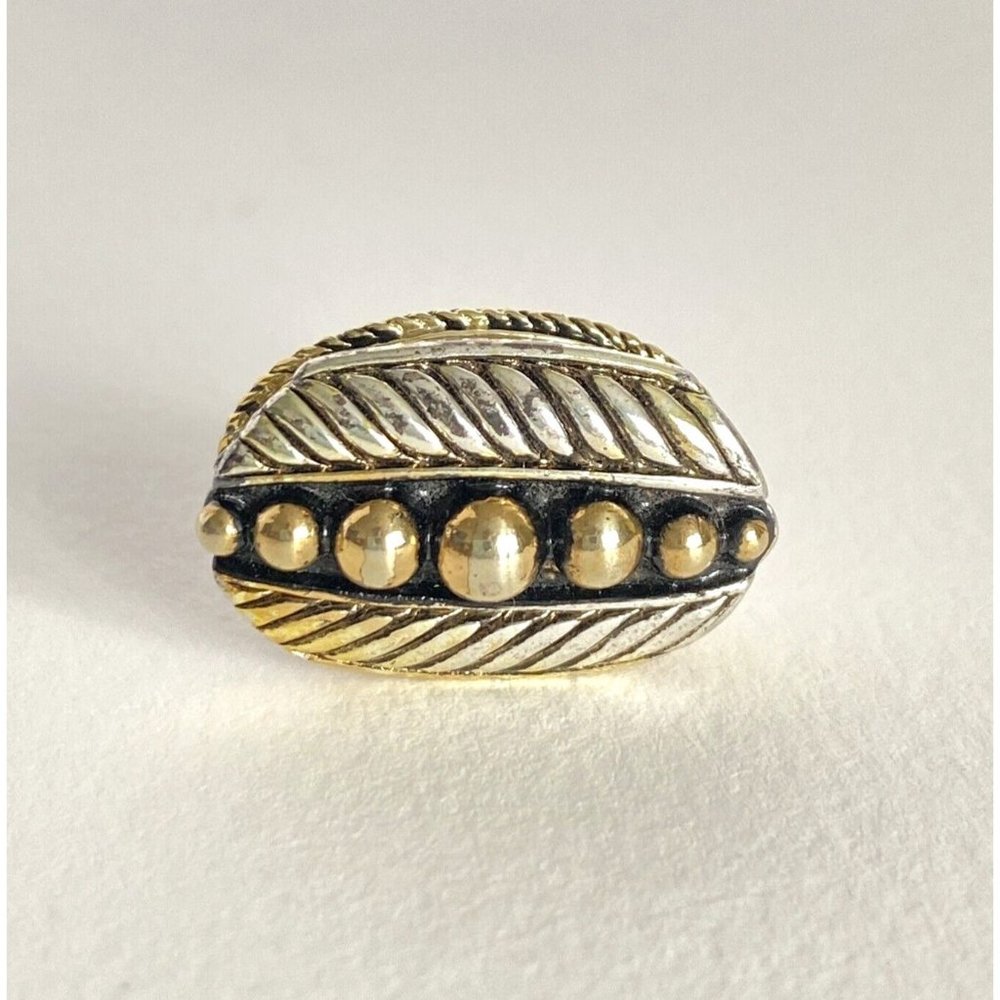 Replacement AVON Vintage Oval Polished Metal Magnetic Reversible Clip On Earring